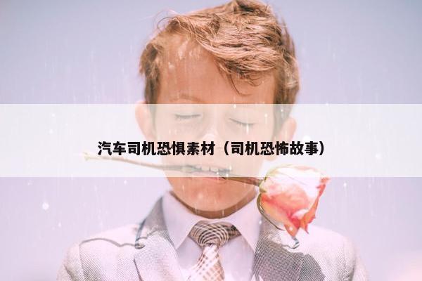 汽车司机恐惧素材（司机恐怖故事）