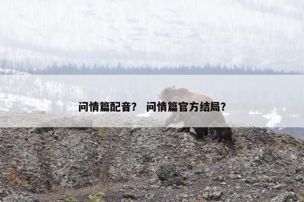 问情篇配音？ 问情篇官方结局？