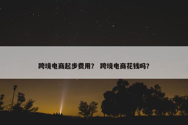 跨境电商起步费用？ 跨境电商花钱吗？