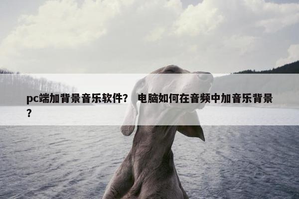 pc端加背景音乐软件？ 电脑如何在音频中加音乐背景？