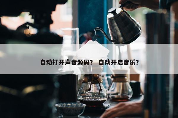 自动打开声音源码？ 自动开启音乐？