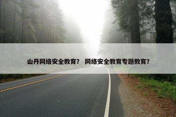 山丹网络安全教育？ 网络安全教育专题教育？