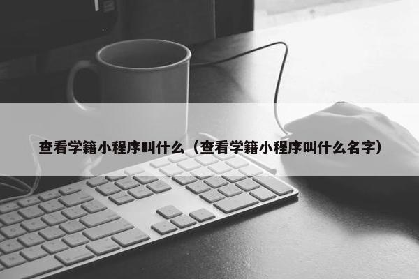 查看学籍小程序叫什么（查看学籍小程序叫什么名字）