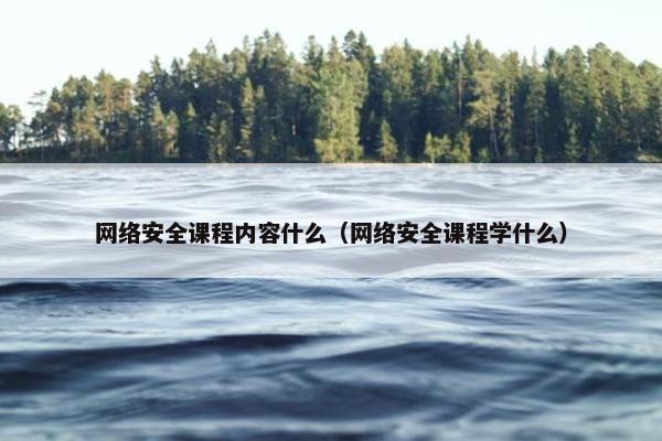 网络安全课程内容什么（网络安全课程学什么）