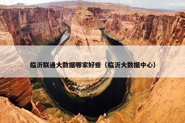 临沂联通大数据哪家好些（临沂大数据中心）