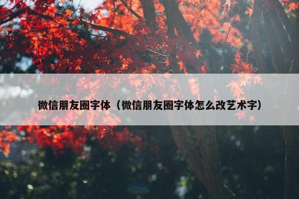 微信朋友圈字体（微信朋友圈字体怎么改艺术字）
