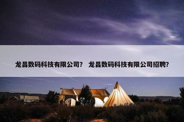 龙昌数码科技有限公司？ 龙昌数码科技有限公司招聘？
