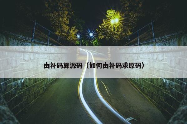 由补码算源码（如何由补码求原码）