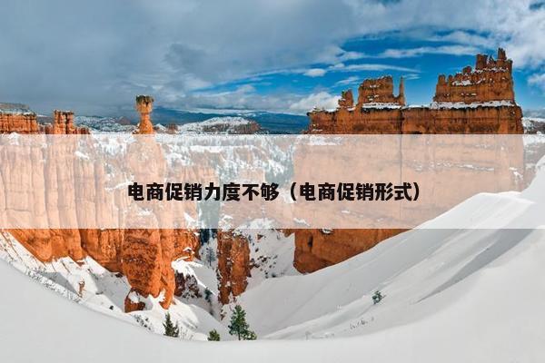 电商促销力度不够（电商促销形式）