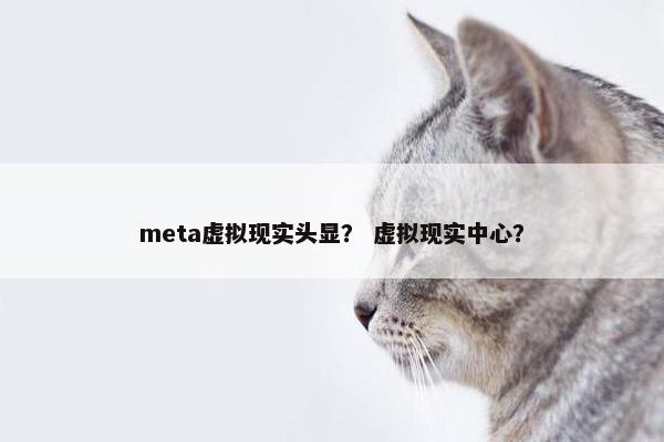 meta虚拟现实头显？ 虚拟现实中心？