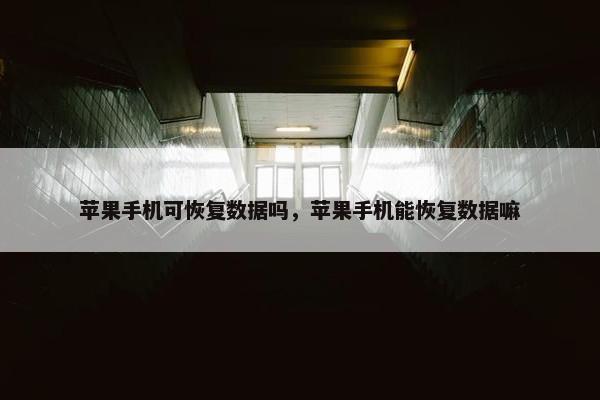 苹果手机可恢复数据吗，苹果手机能恢复数据嘛