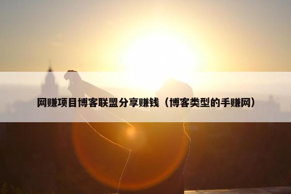 网赚项目博客联盟分享赚钱（博客类型的手赚网）