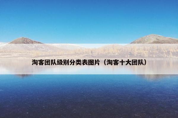 淘客团队级别分类表图片（淘客十大团队）