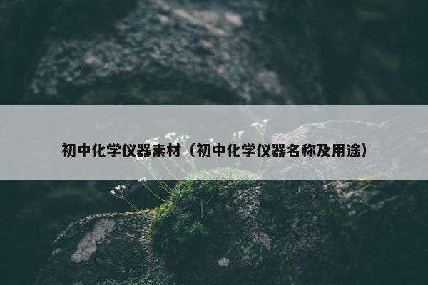 初中化学仪器素材（初中化学仪器名称及用途）