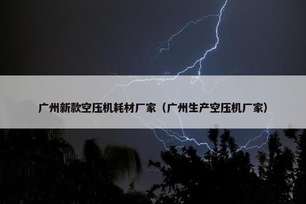 广州新款空压机耗材厂家（广州生产空压机厂家）