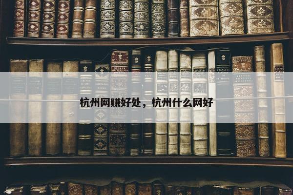 杭州网赚好处，杭州什么网好