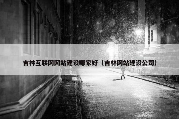 吉林互联网网站建设哪家好（吉林网站建设公司）