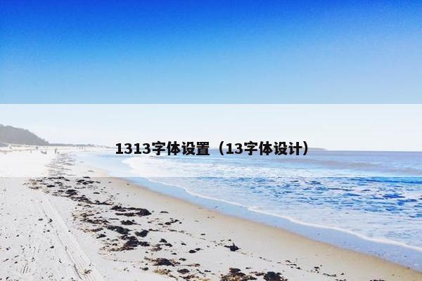 1313字体设置（13字体设计）