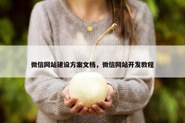 微信网站建设方案文档，微信网站开发教程