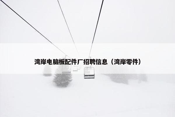 湾岸电脑板配件厂招聘信息（湾岸零件）