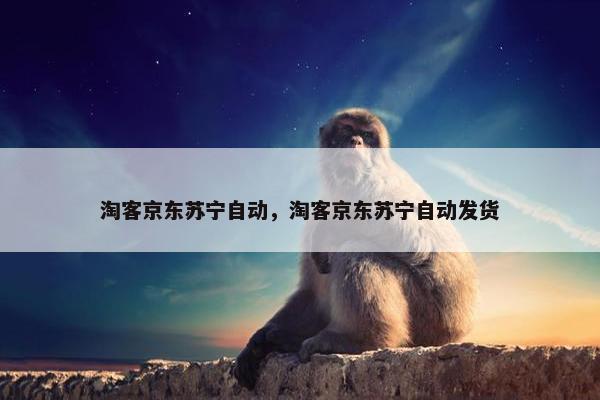 淘客京东苏宁自动，淘客京东苏宁自动发货