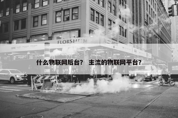什么物联网后台？ 主流的物联网平台？