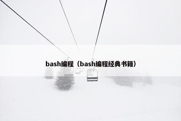bash编程（bash编程经典书籍）