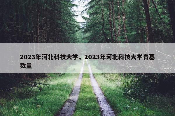 2023年河北科技大学，2023年河北科技大学青基数量