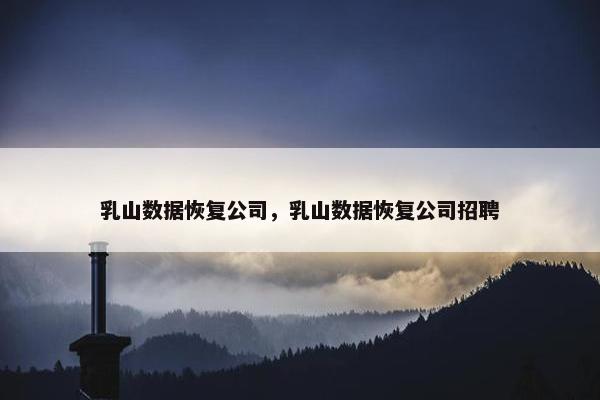 乳山数据恢复公司，乳山数据恢复公司招聘