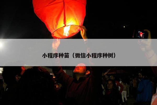 小程序种苗（微信小程序种树）