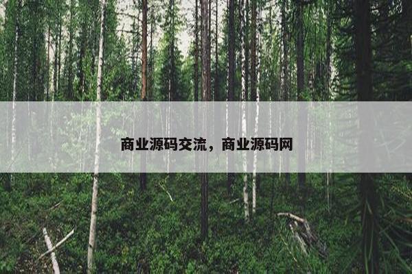 商业源码交流，商业源码网