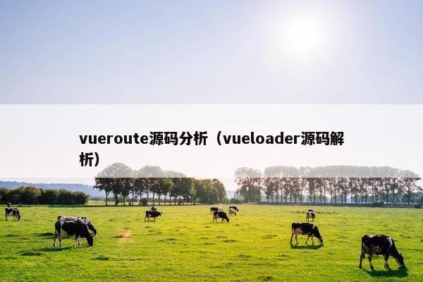 vueroute源码分析（vueloader源码解析）