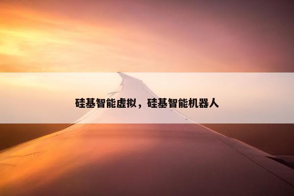 硅基智能虚拟，硅基智能机器人