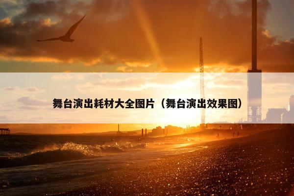 舞台演出耗材大全图片（舞台演出效果图）