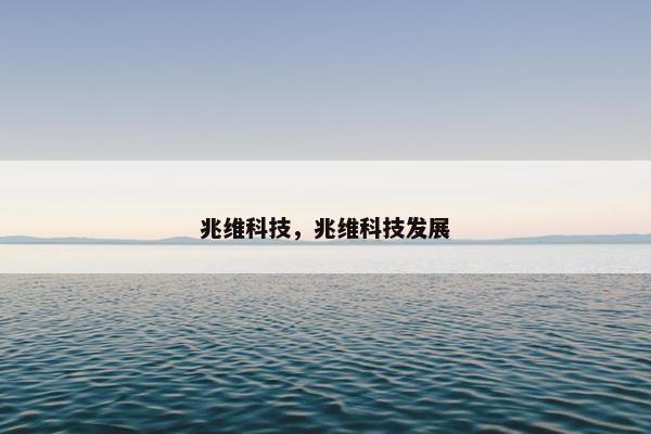 兆维科技，兆维科技发展
