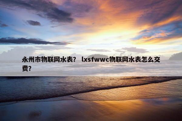 永州市物联网水表？ lxsfwwc物联网水表怎么交费？