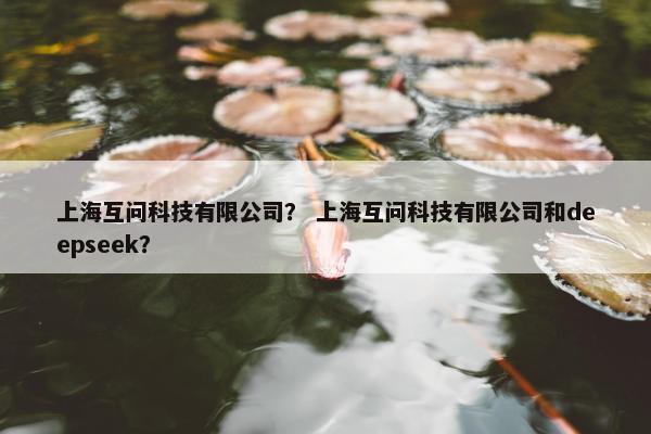 上海互问科技有限公司？ 上海互问科技有限公司和deepseek？
