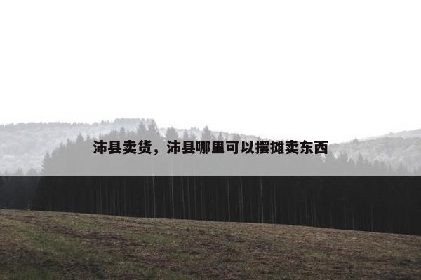 沛县卖货，沛县哪里可以摆摊卖东西