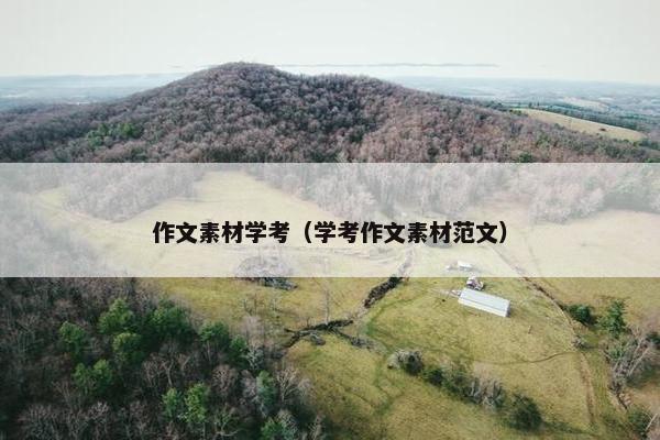 作文素材学考（学考作文素材范文）