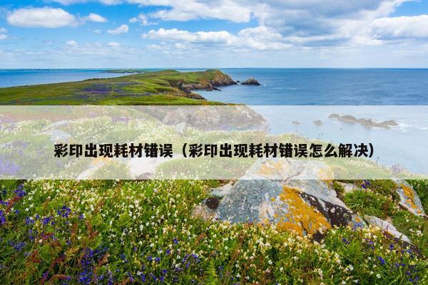 彩印出现耗材错误（彩印出现耗材错误怎么解决）