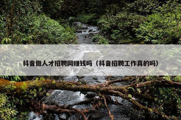 抖音做人才招聘网赚钱吗（抖音招聘工作真的吗）