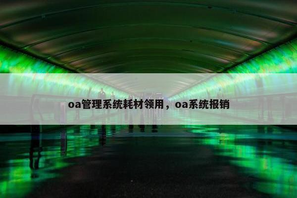 oa管理系统耗材领用，oa系统报销