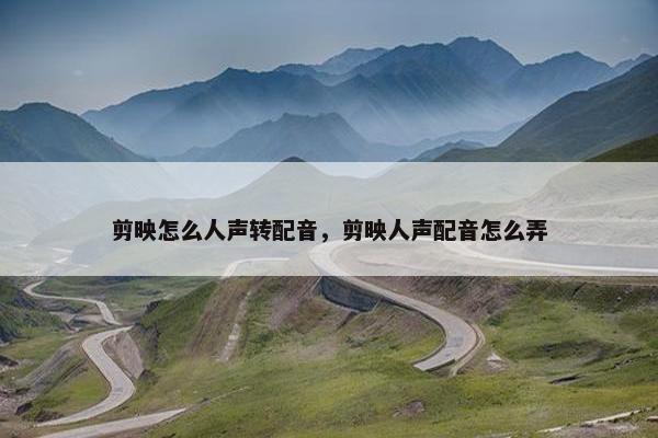 剪映怎么人声转配音，剪映人声配音怎么弄