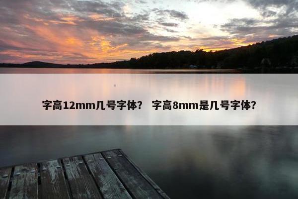 字高12mm几号字体？ 字高8mm是几号字体？