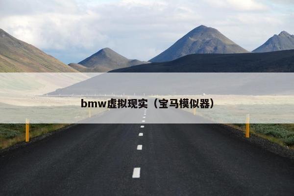 bmw虚拟现实（宝马模似器）