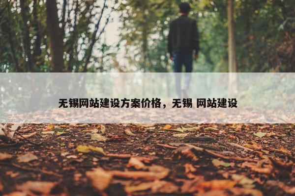 无锡网站建设方案价格，无锡 网站建设