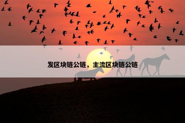 发区块链公链，主流区块链公链
