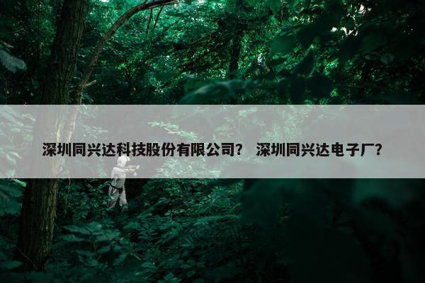 深圳同兴达科技股份有限公司？ 深圳同兴达电子厂？