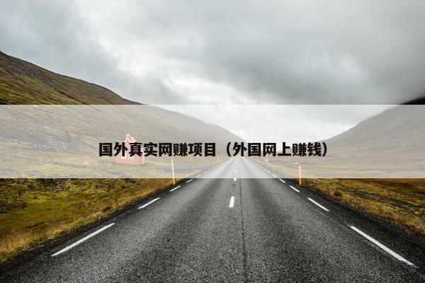 国外真实网赚项目（外国网上赚钱）