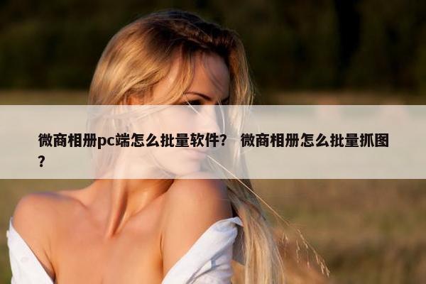 微商相册pc端怎么批量软件？ 微商相册怎么批量抓图？